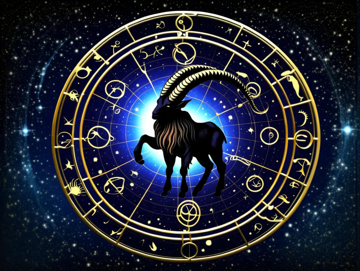 Majestic Capricorn Zodiac Wallpaper with Celestial Elegance