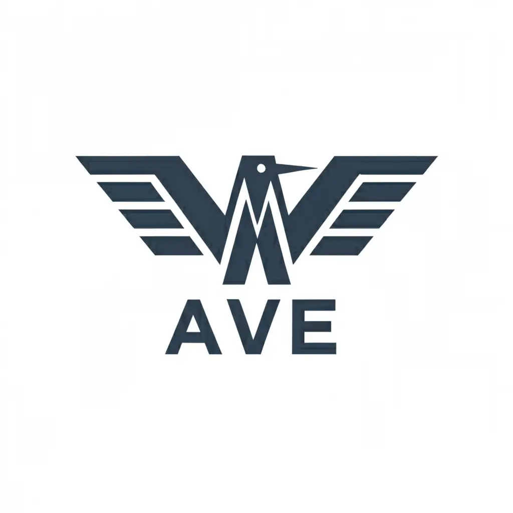 a logo design,with the text "AVE", main symbol:bird, eindhoven,Moderate,clear background