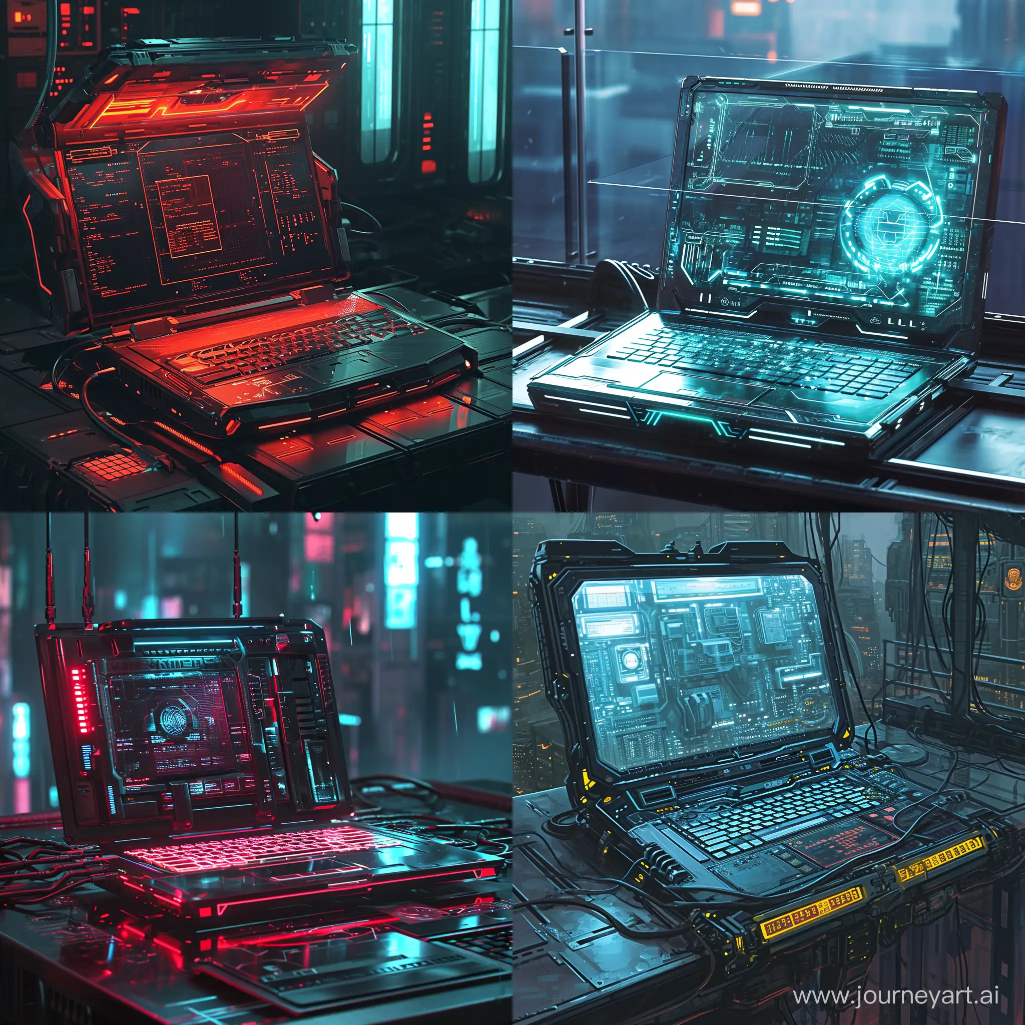 Dystopian-Biopunk-Laptop-in-a-Futuristic-Setting