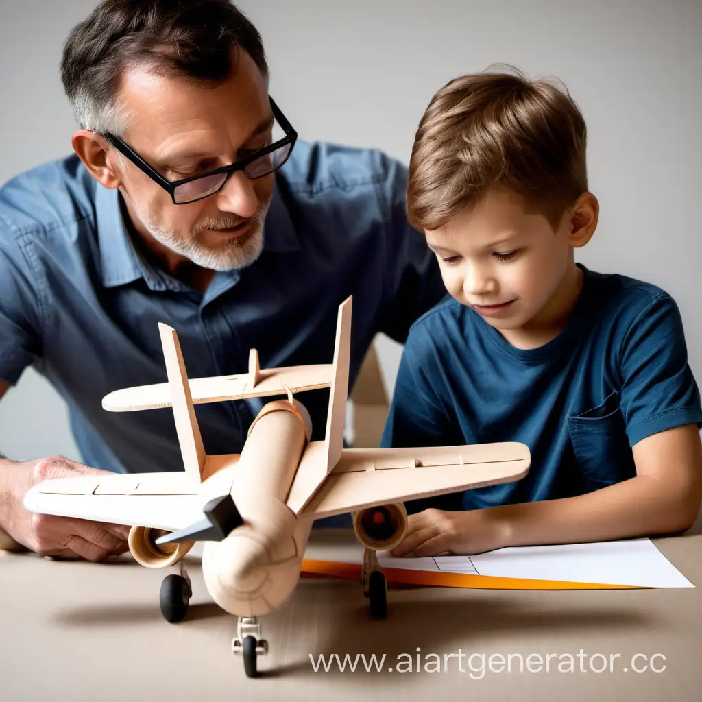 Отец с сыном проектируют самолет
