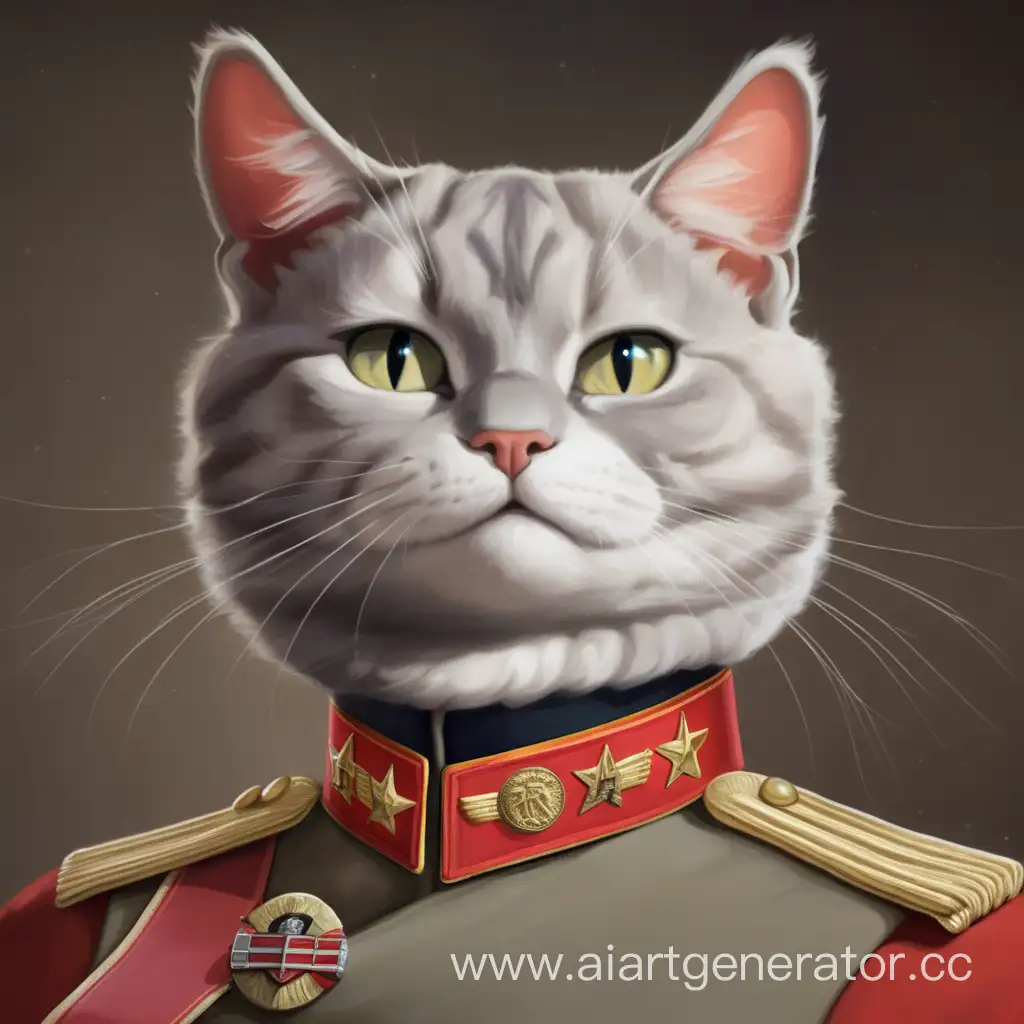 Authoritarian-Feline-Leader-Cat-Stalin