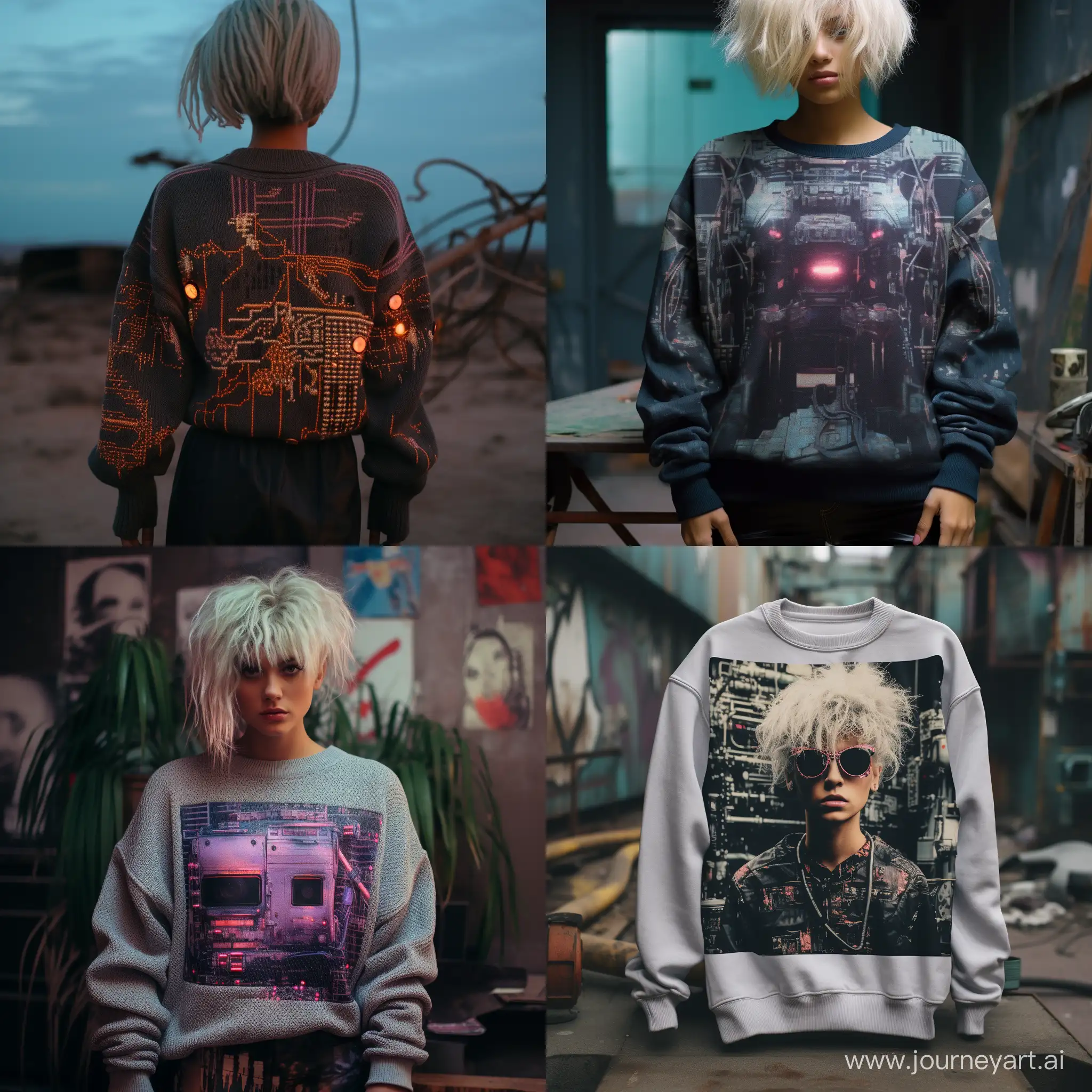 Cyberpunk-80s-Knitted-Sweater-with-World-Control-Theme