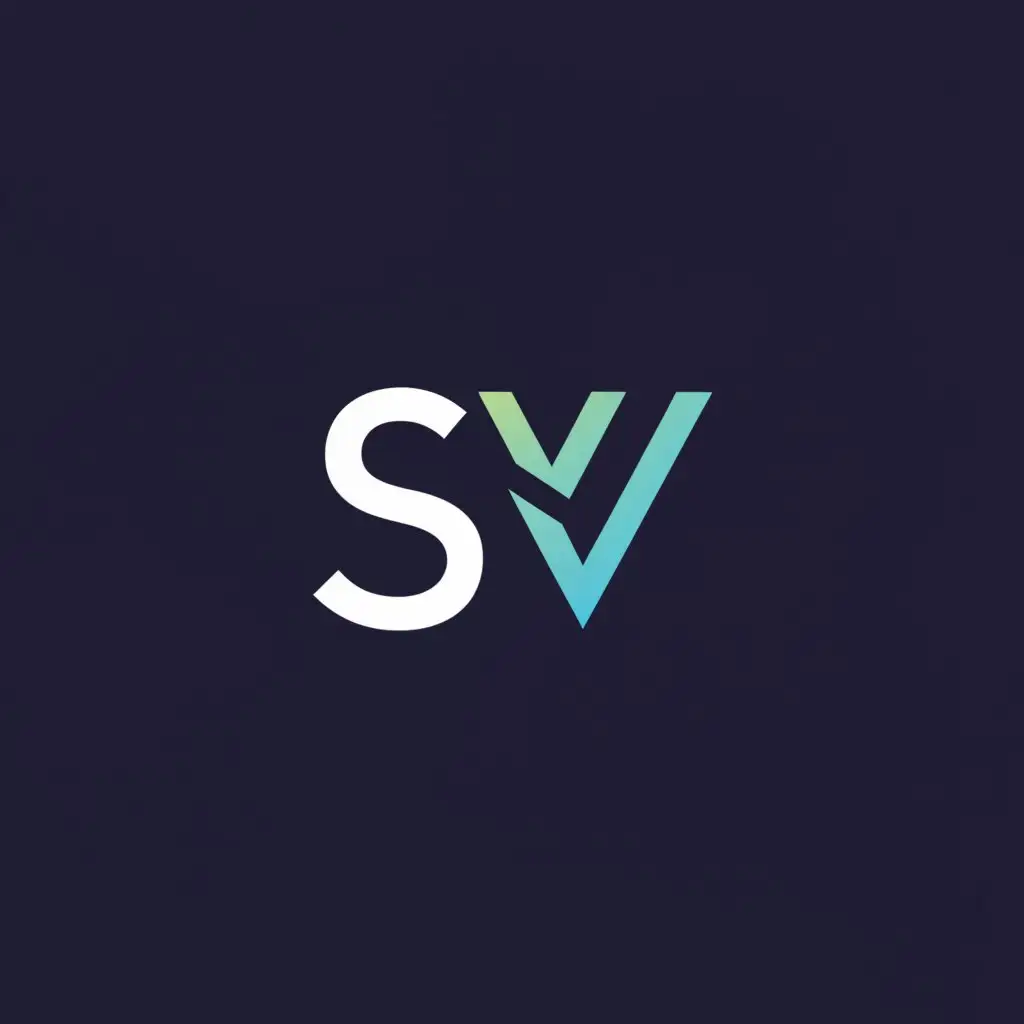 a logo design,with the text "SV", main symbol:SV,Minimalistic,clear background