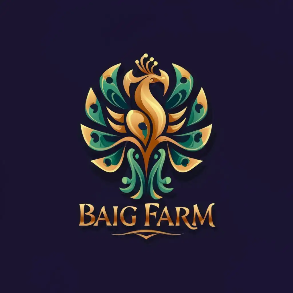 a logo design,with the text "BAIG FARM ", main symbol:Murai,complex,clear background
