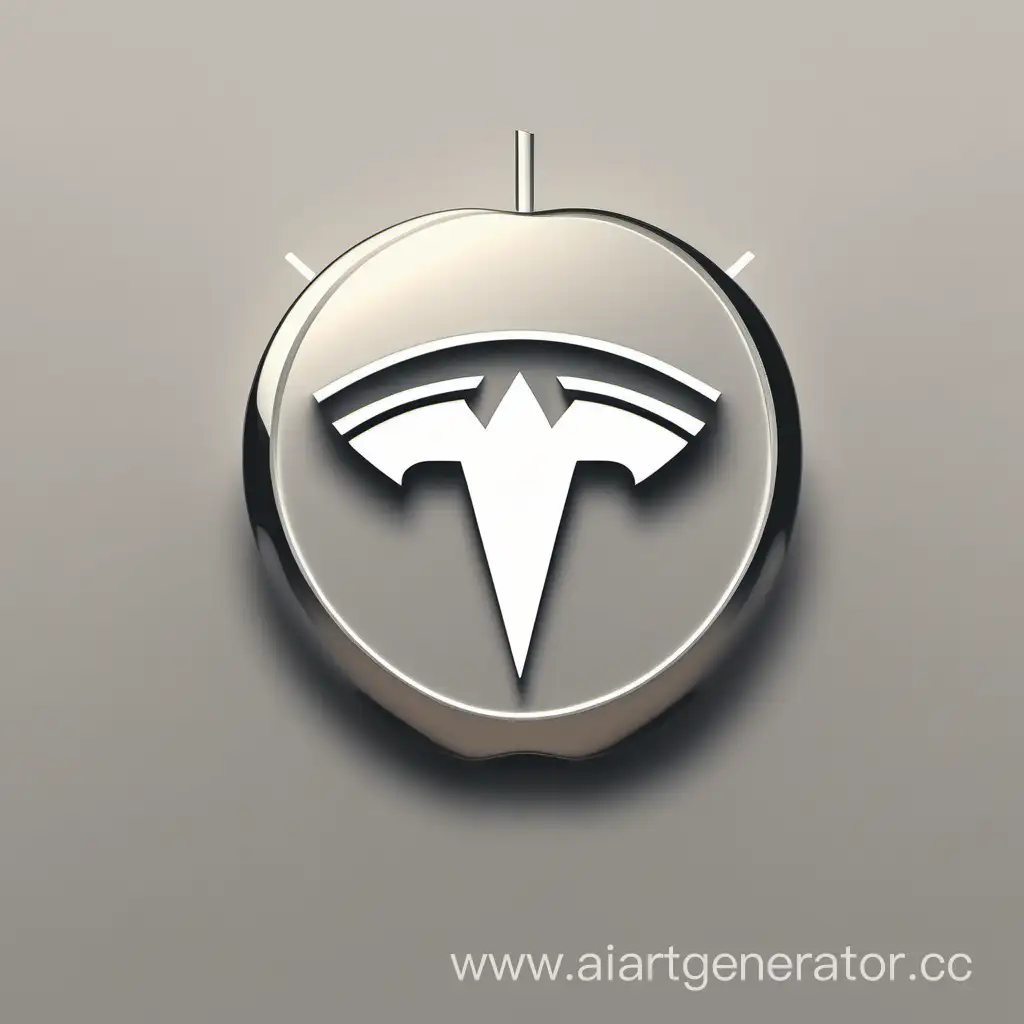 Innovative-Collaboration-Apple-and-Tesla-Logo-Fusion