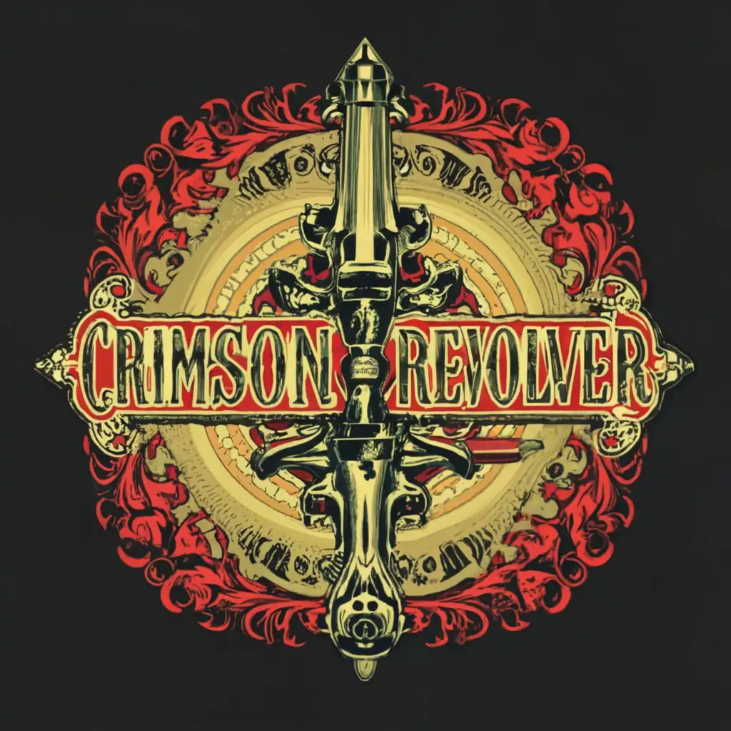 a logo design,with the text "Crimson Revolver", main symbol:Band,complex,be used in Entertainment industry,clear background