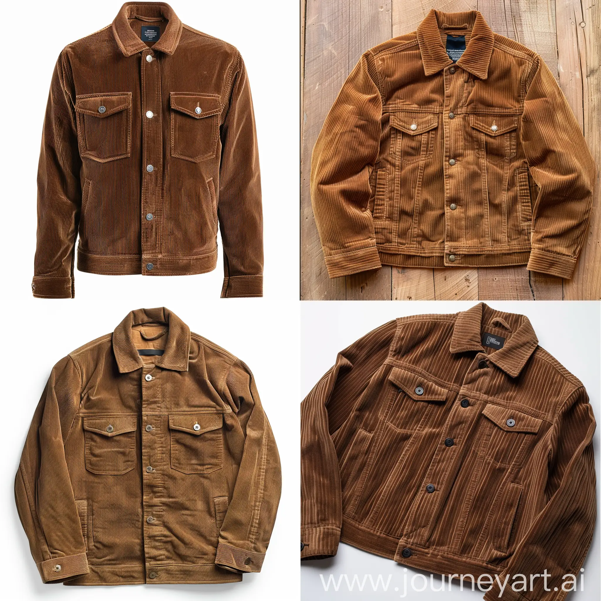 generate a brown  corduroy jacket
