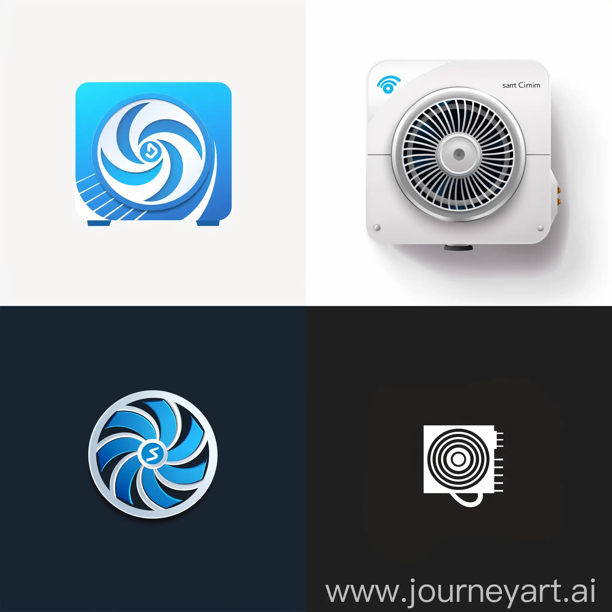 Minimalistic-Smart-Climate-Logo-with-Air-Conditioners-and-Fans