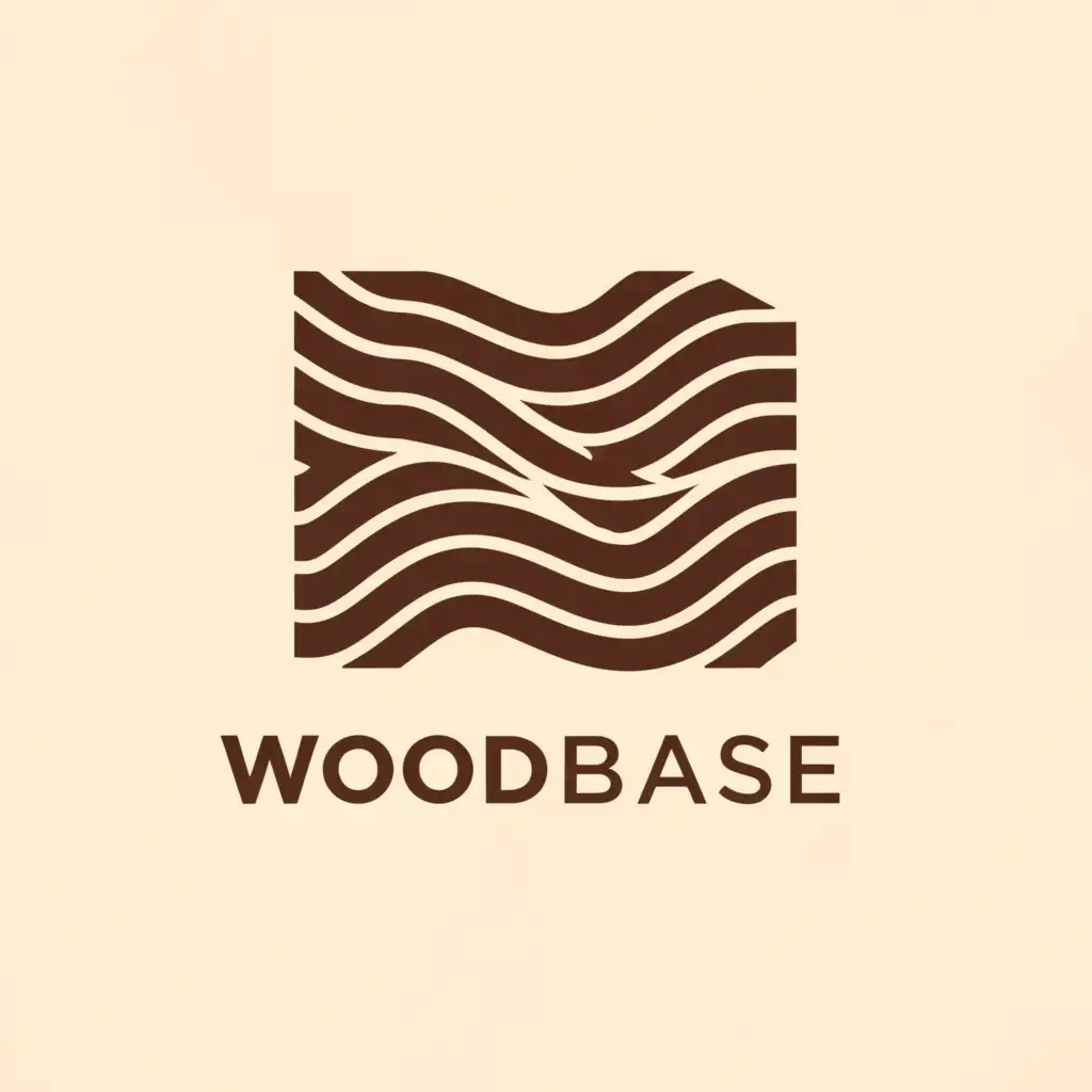 LOGO-Design-for-WOODBASE-HighGrade-Wood-Grain-Waves-in-Nonprofit-Industry