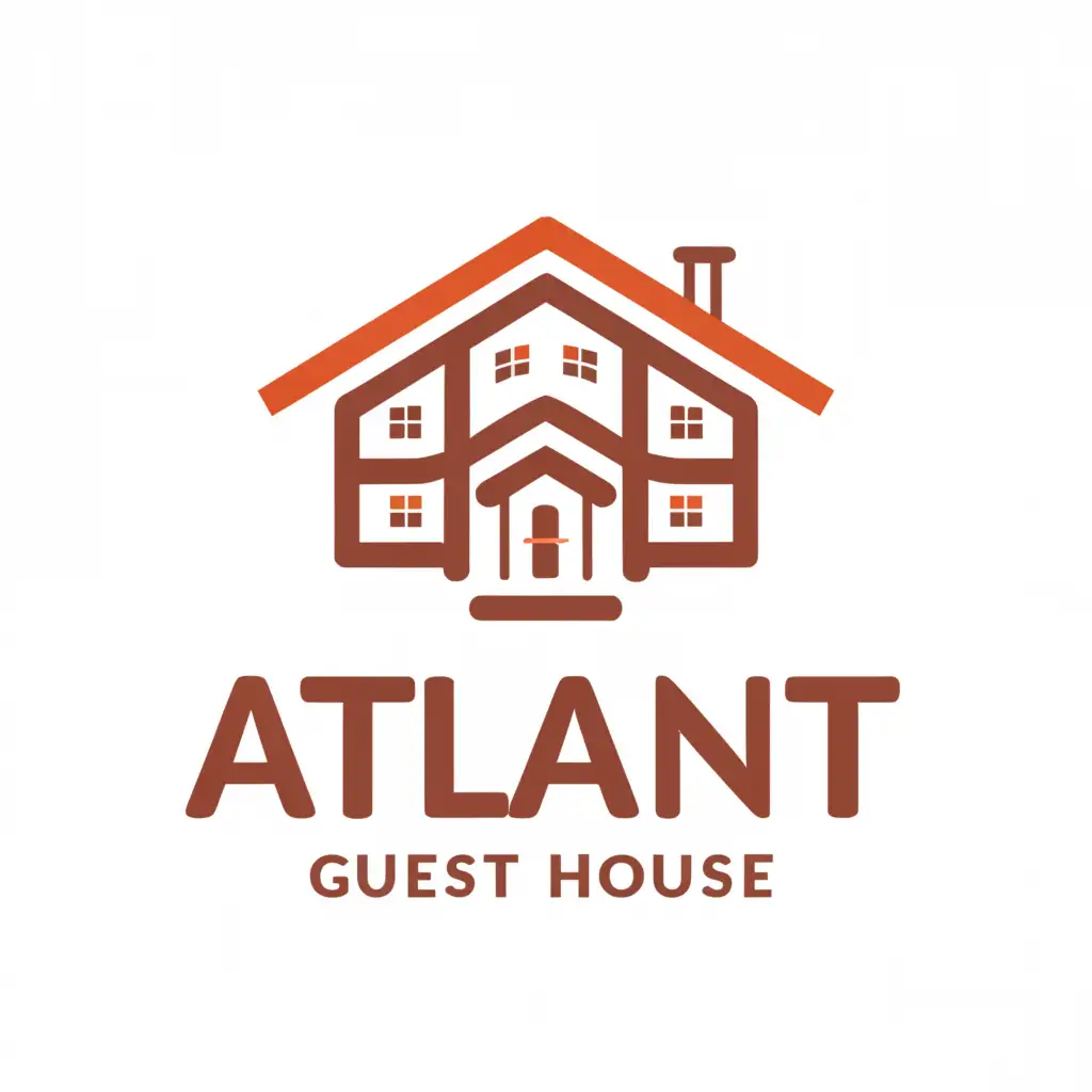 a logo design,with the text "Atlant", main symbol:guest house,complex,be used in Travel industry,clear background