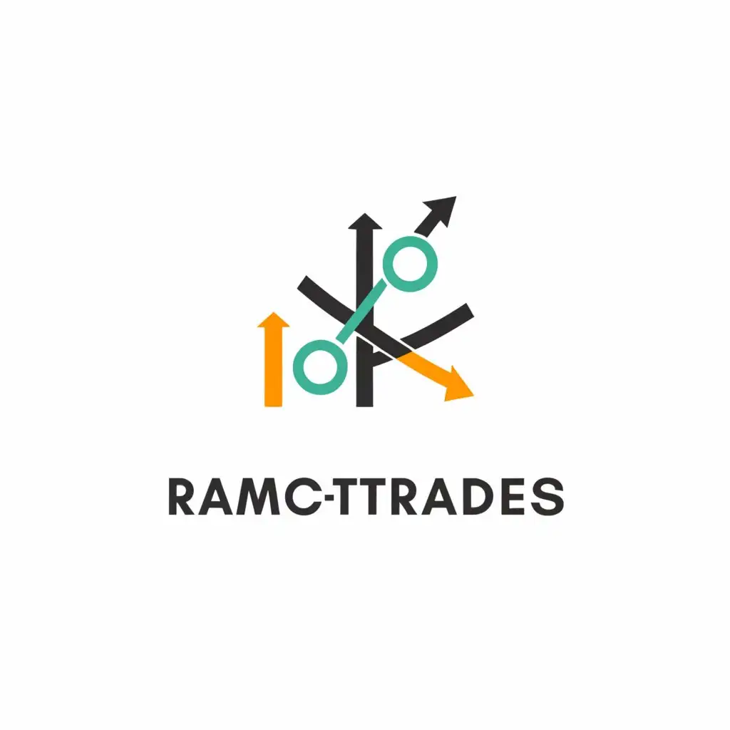 a logo design,with the text "Ramctrades", main symbol:trading chart,Minimalistic,be used in Finance industry,clear background