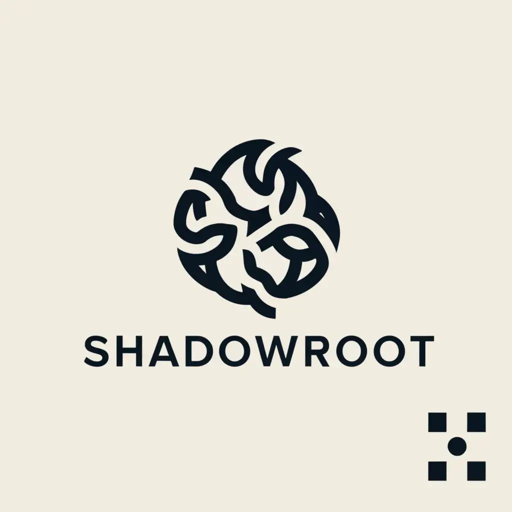 a logo design,with the text "shadowroot", main symbol:shadowroot,complex,be used in Internet industry,clear background