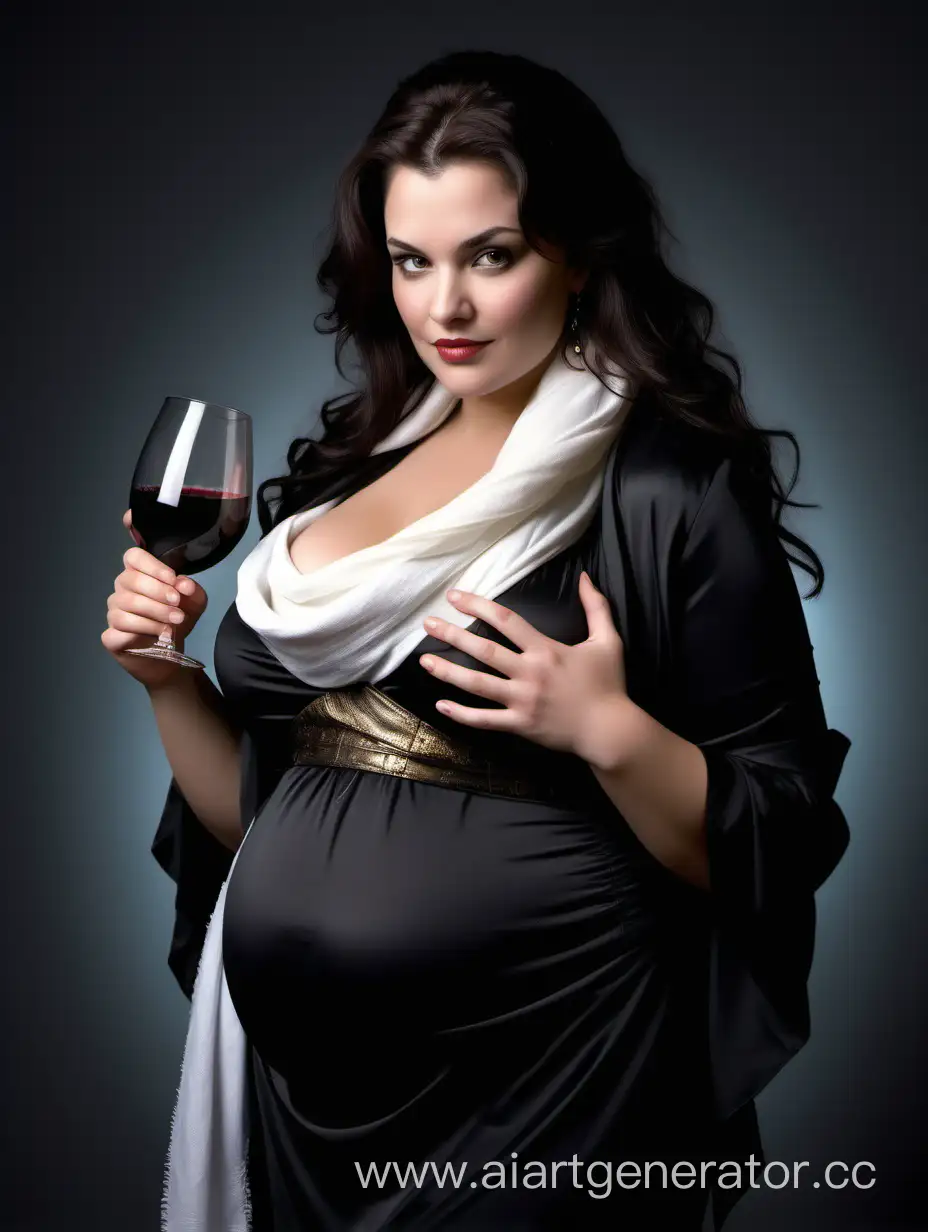 Seductive-Woman-in-Black-Dress-Holding-Wine-Glass