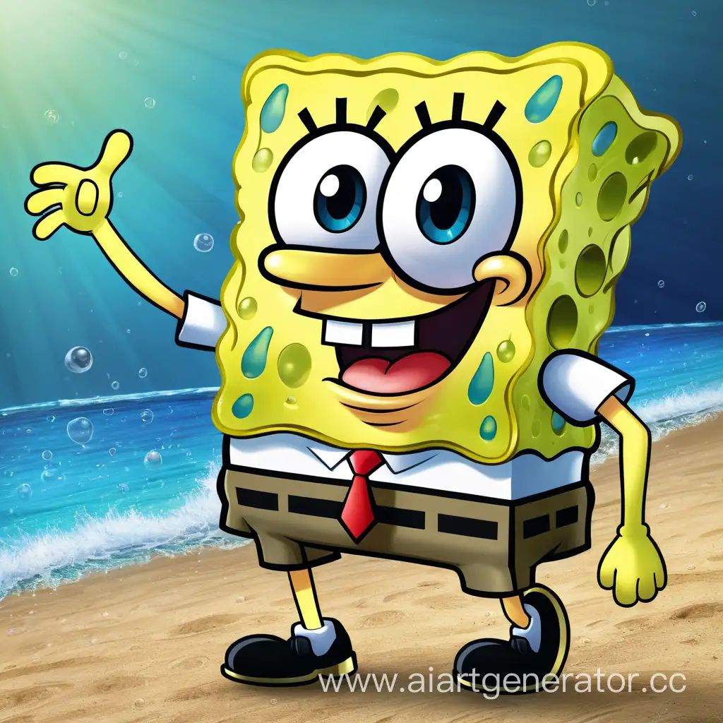Colorful-SpongeBob-SquarePants-Character-in-Underwater-Adventure