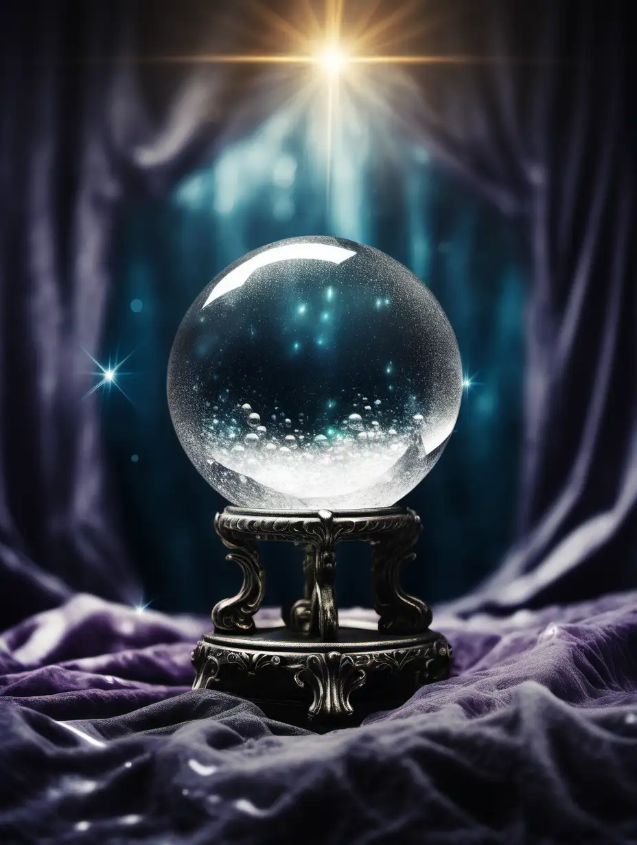 mystical background, with crystal ball
