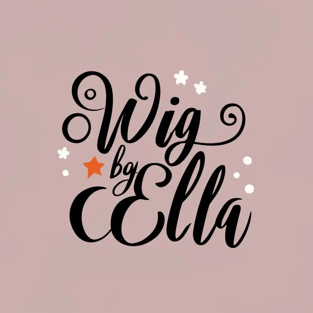 logo, SALOON, with the text "WIG BY ELLA", typography, be used in Beauty Spa industry