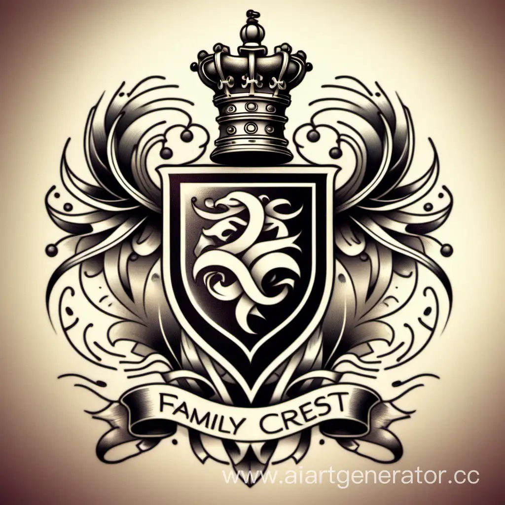 Family crest, tattoo design