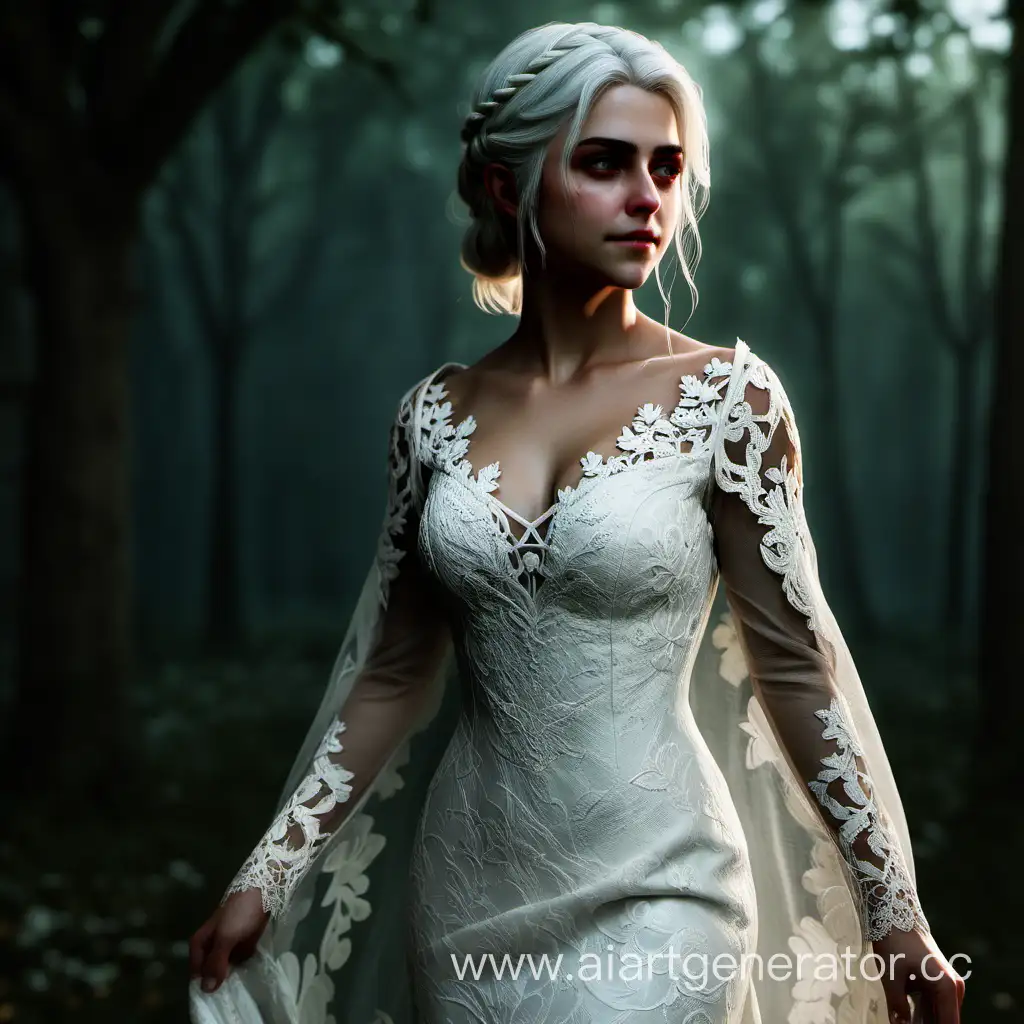 Ciri-in-a-Stunning-Long-Lace-Wedding-Dress