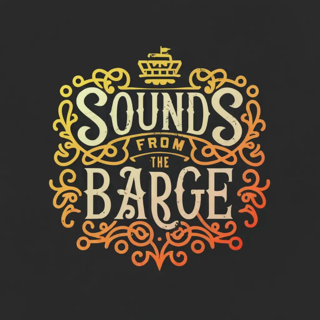 a logo design,with the text "Sounds from the Barge", main symbol:banner,complex,be used in Entertainment industry,clear background