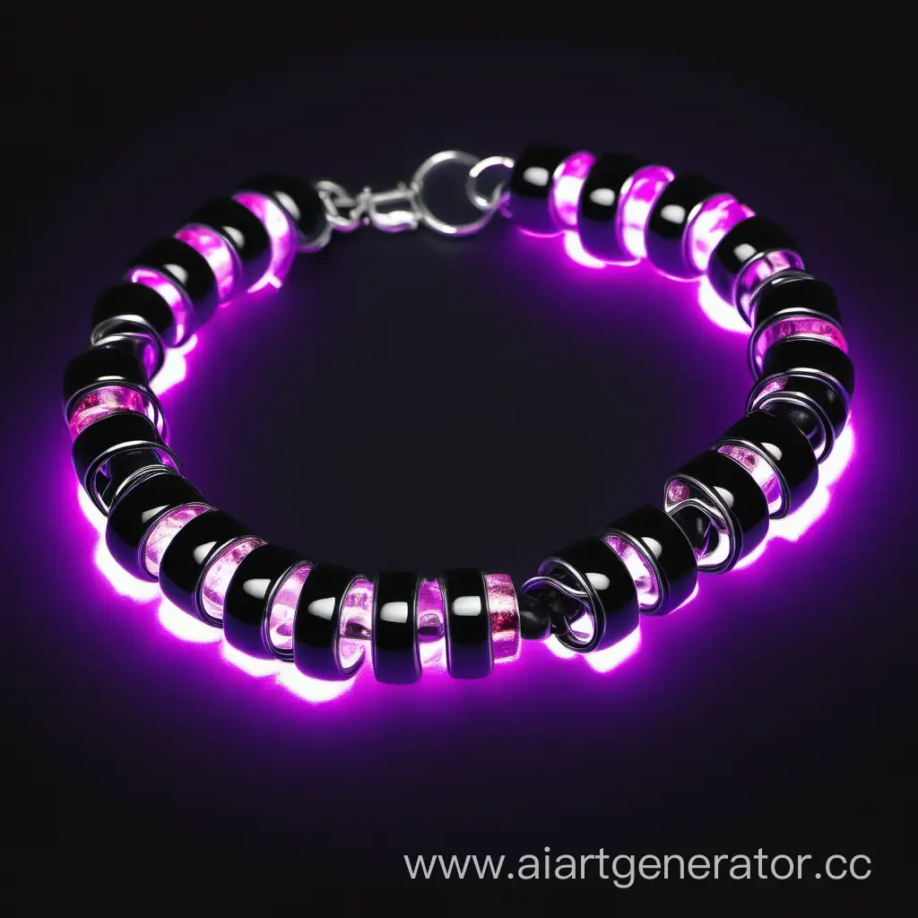 Gleaming-GlowintheDark-Bracelet-on-Elegant-Black-Background