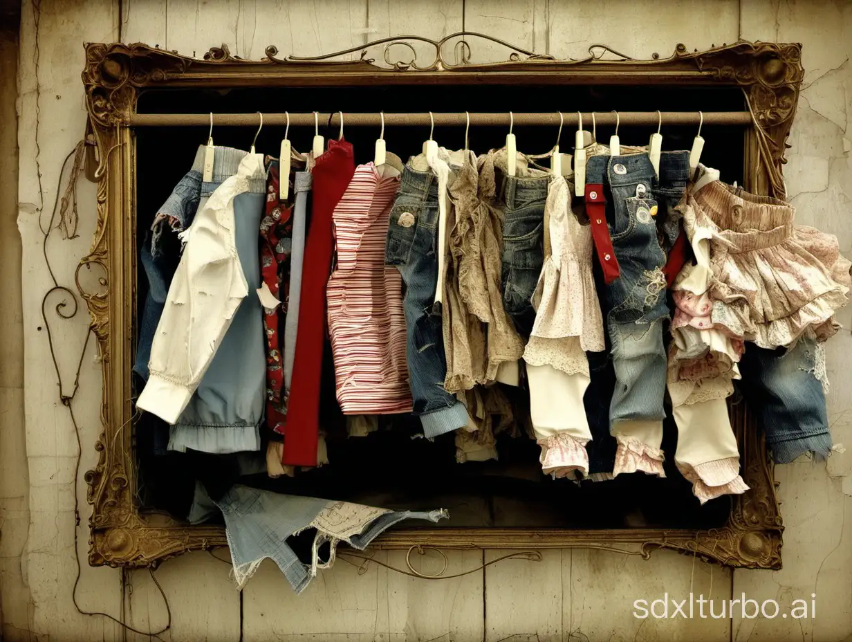 Tattered children's clothing