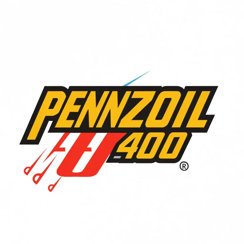 logo, Pennzoil, with the text "Pennzoil 400", typography