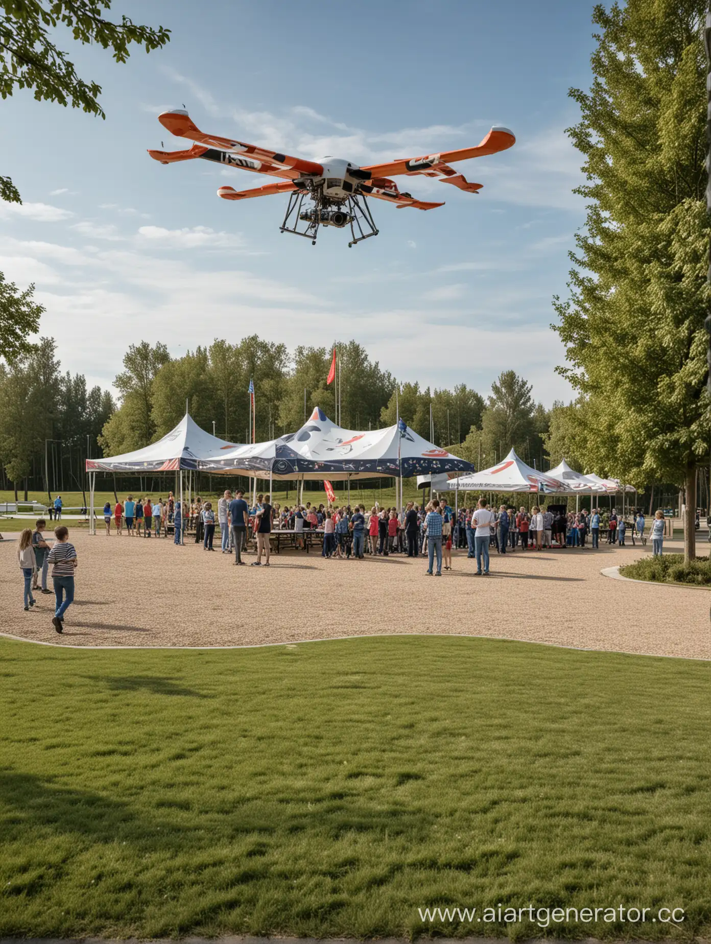 Children-Launching-Drones-at-Themed-Aviation-Park