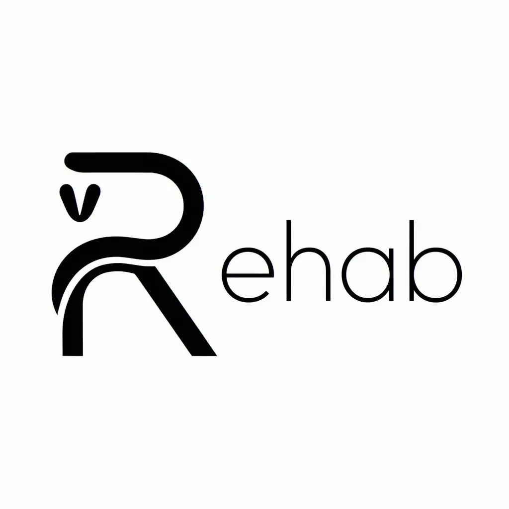 Rehabilitation Center Logo Design with Abstract Human Figure