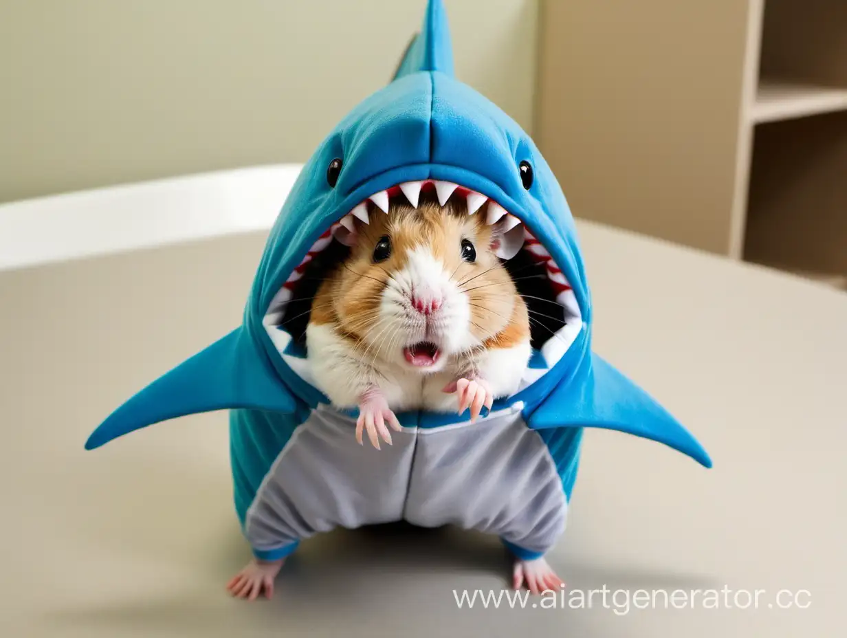 Adorable-Hamster-Dressed-as-a-Shark
