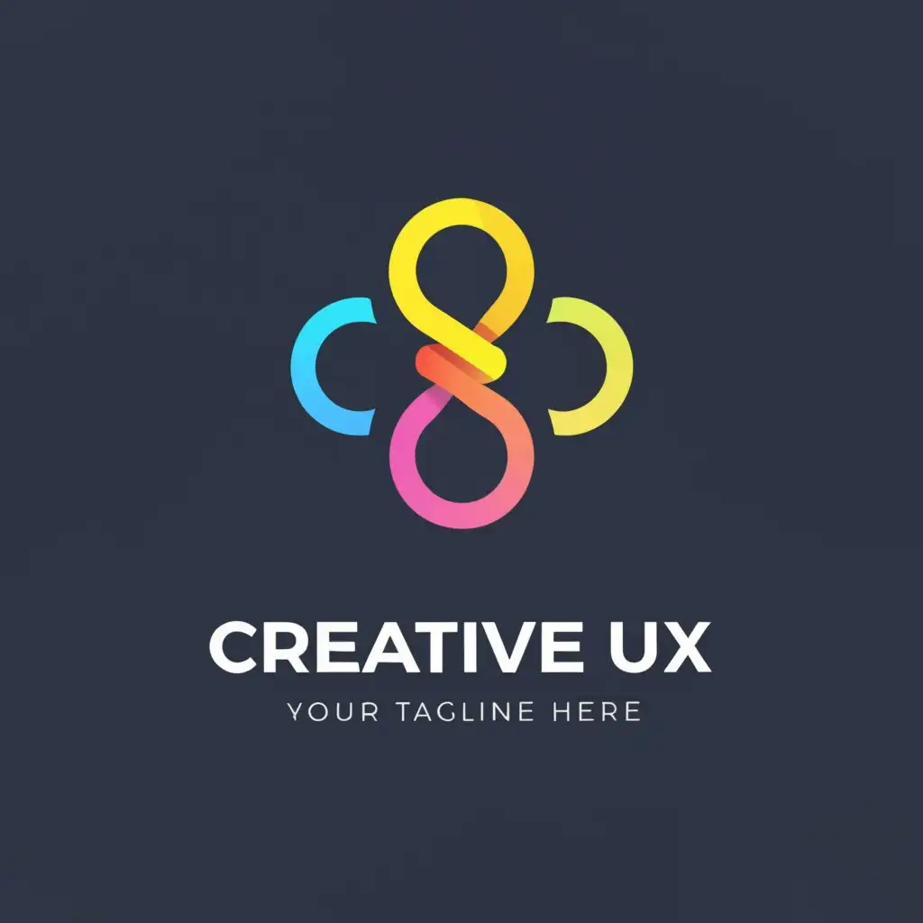 a logo design,with the text 'Creative UI UX', main symbol:Color pallet,Minimalistic,clear background