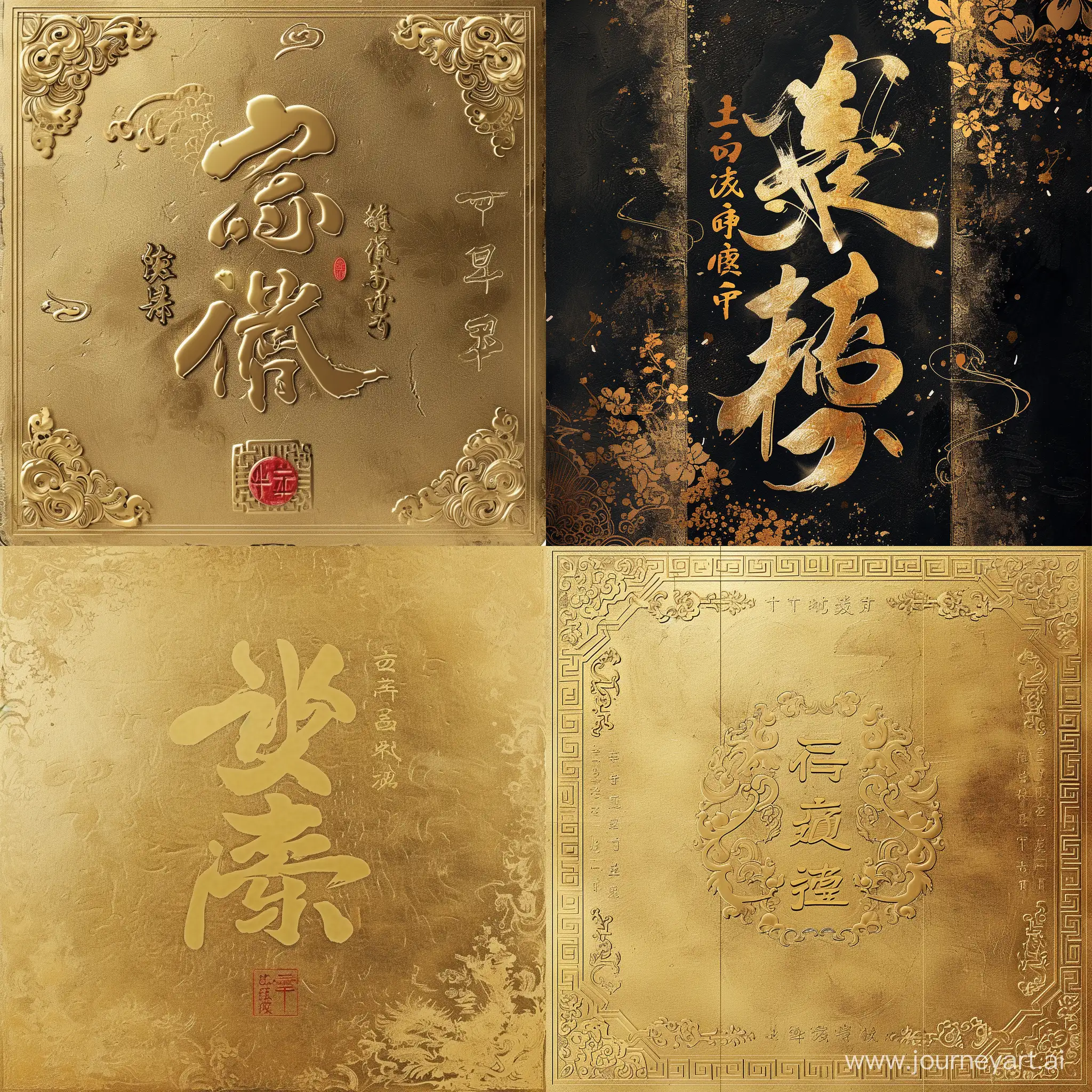 Jingyuan-Family-Regular-Script-Golden-Design