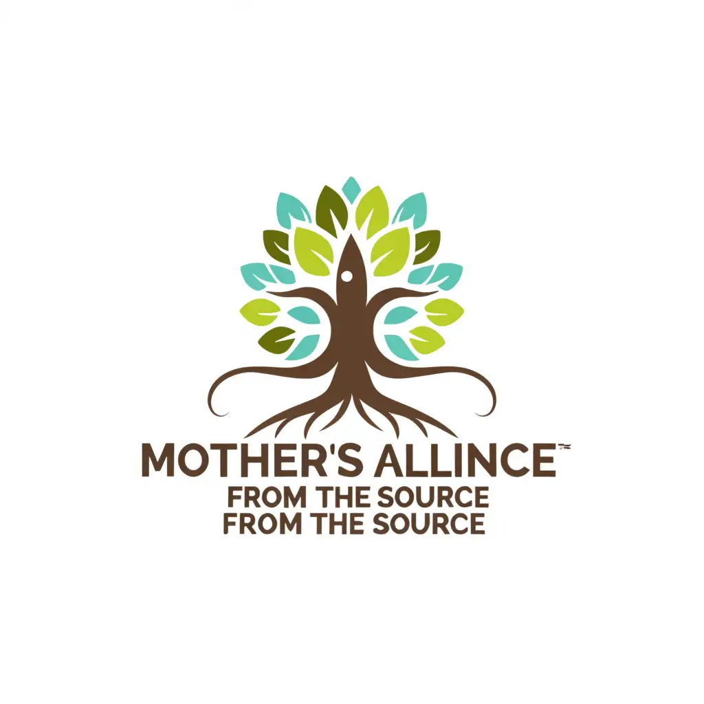 a logo design,with the text "Mothers' Alliance from the Source", main symbol:Tree of Life,Minimalistic,be used in Education industry,clear background