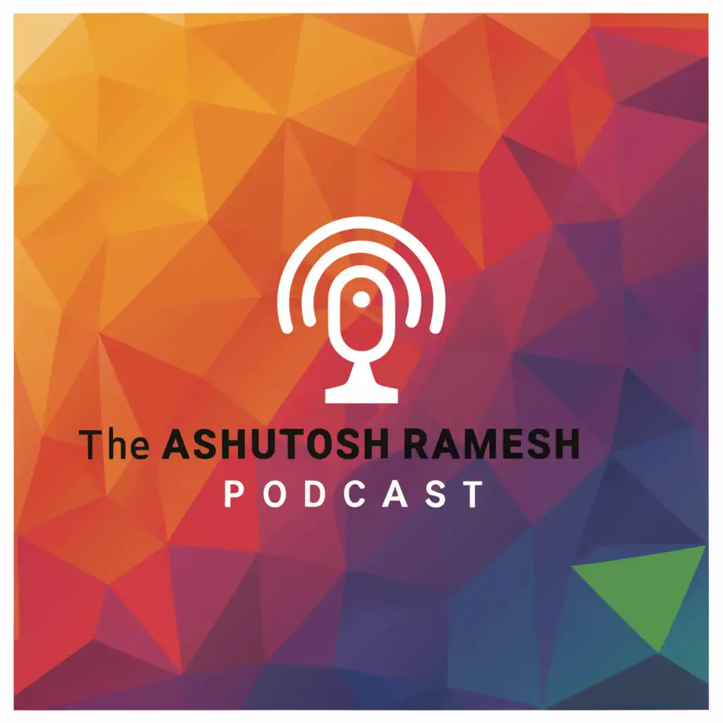 a logo design,with the text "THE ASHUTOSH RAMESH PODCAST", main symbol:PODCAST,complex,be used in Internet industry,clear background