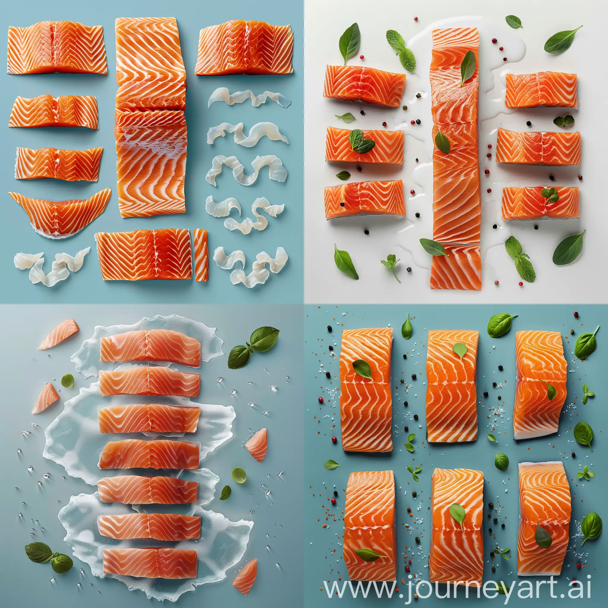 HighQuality-Salmon-Slices-Arranged-in-Wave-Patterns-Top-View-Packaging-Design