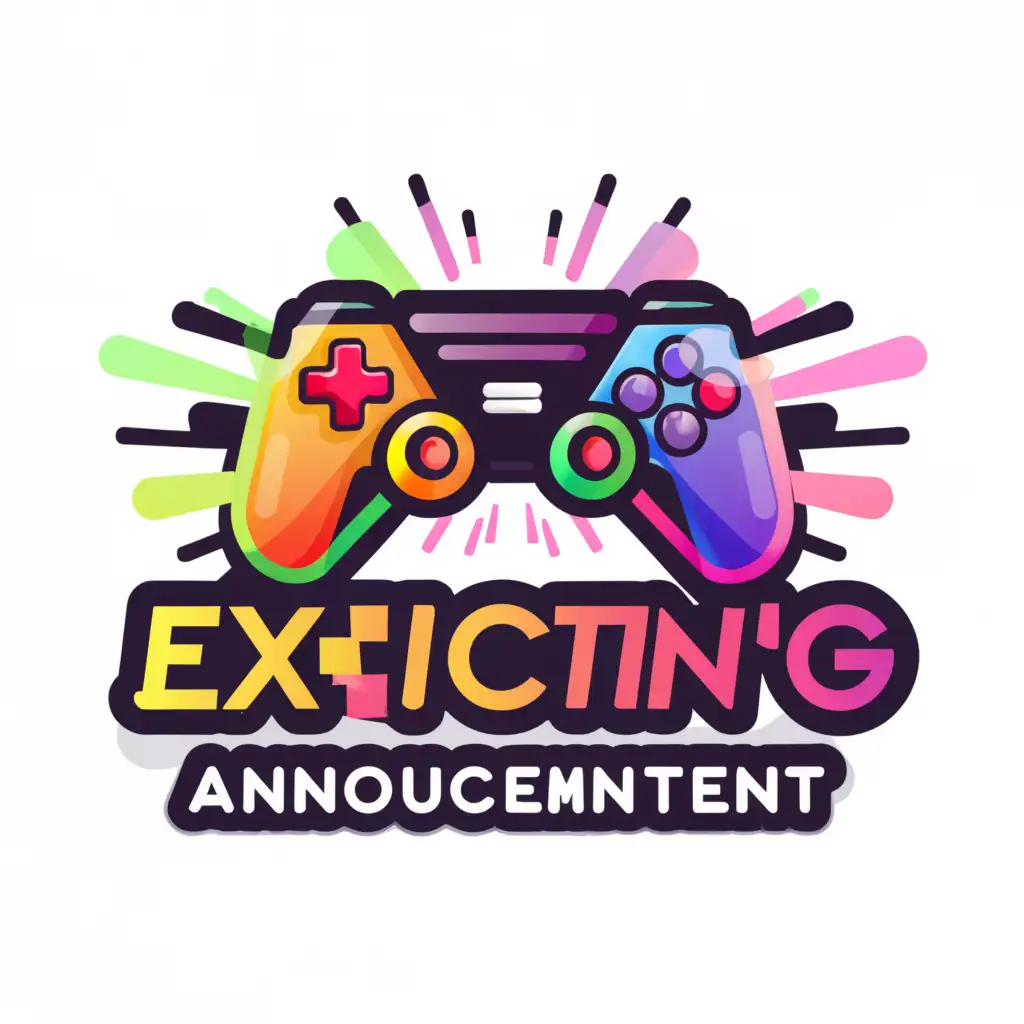 a logo design,with the text "tc exciting announcement", main symbol:color game,Moderate,clear background