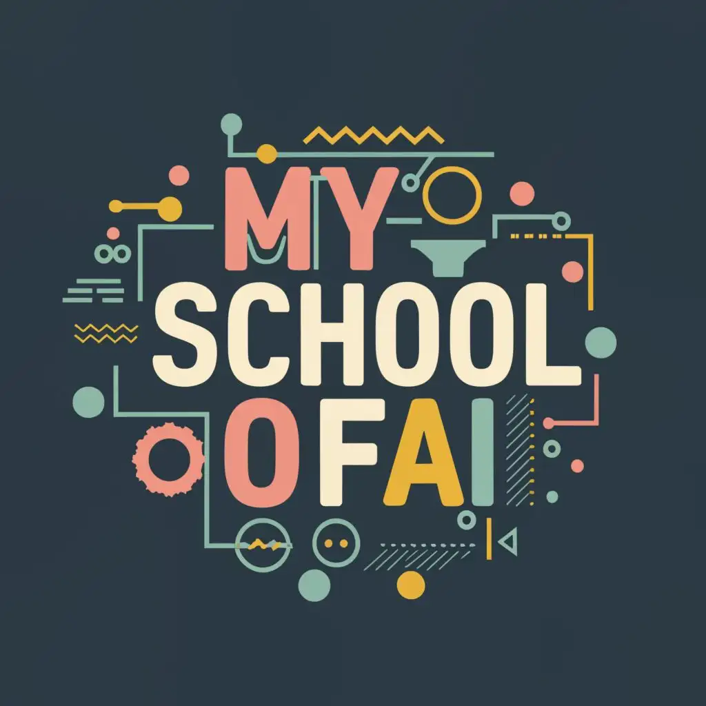 logo, Words
, with the text "MySchoolofAI", typography, be used in Technology industry