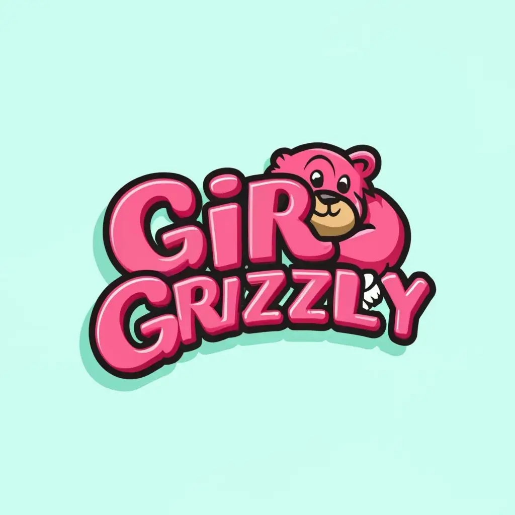 a logo design,with the text "Girly Grizzly", main symbol:GG, girly grizzly, gamer, be used in Entertainment industry