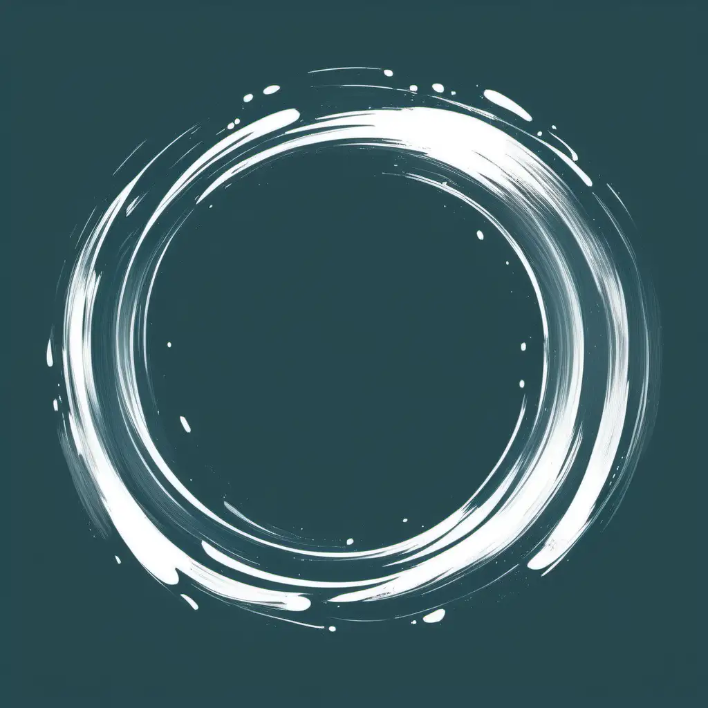 brush stroke in circle, transparent background
