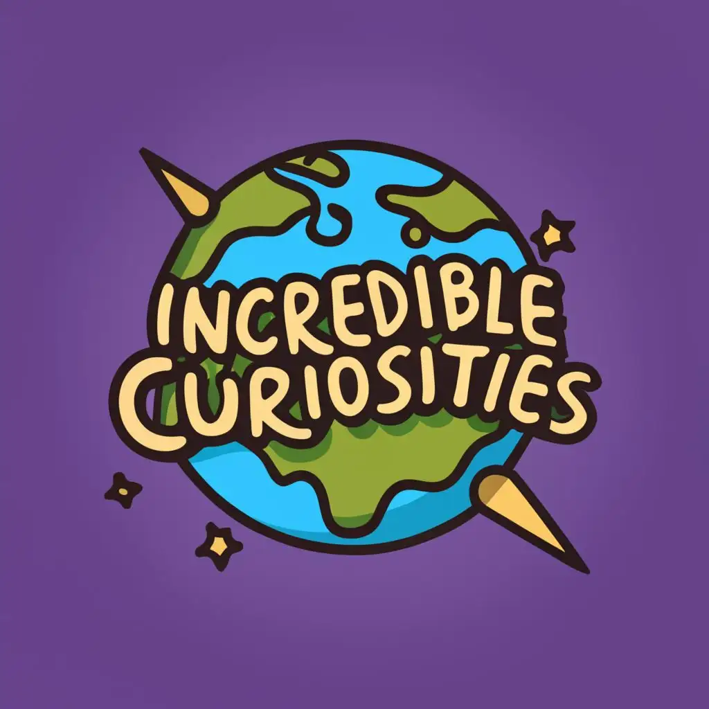 logo, planet earth, with the text "Incredible Curiosities", typography, be used in Entertainment industry