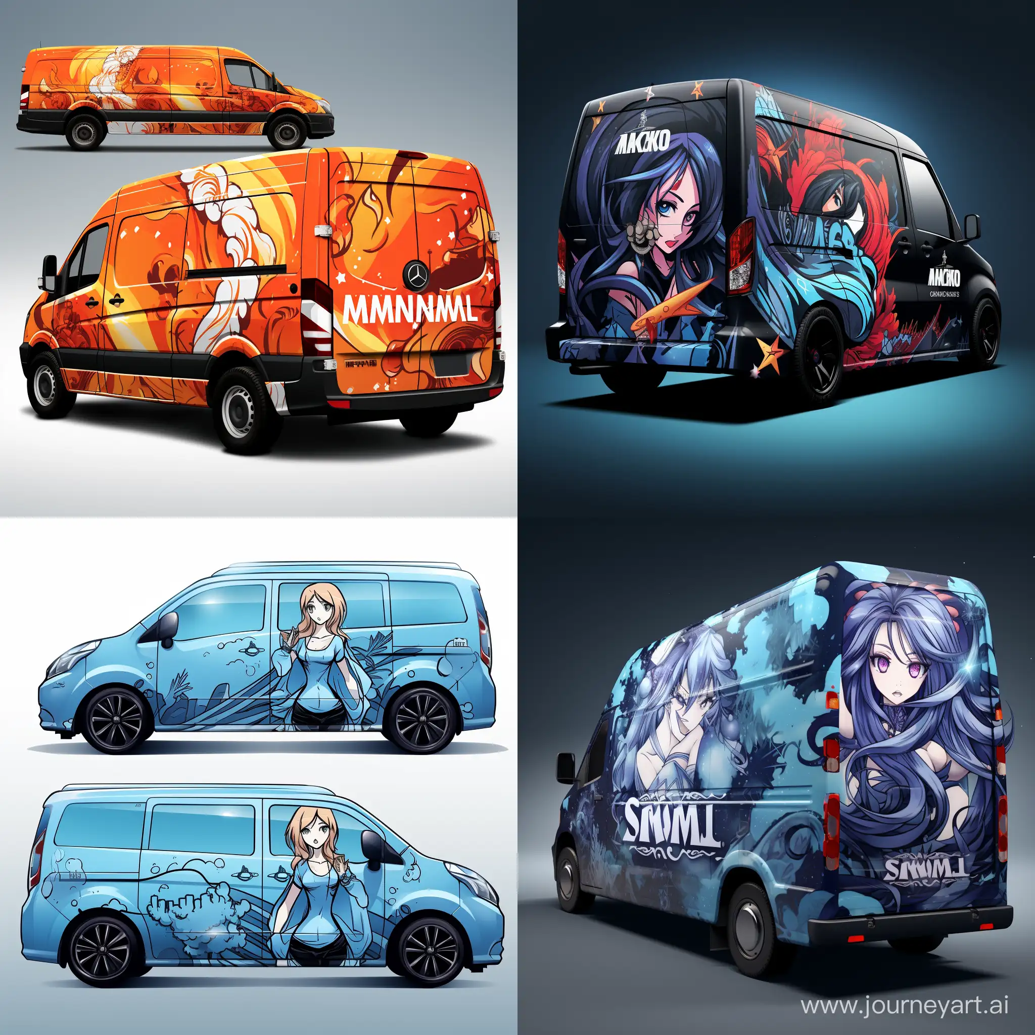 vehicle wrap design anime style