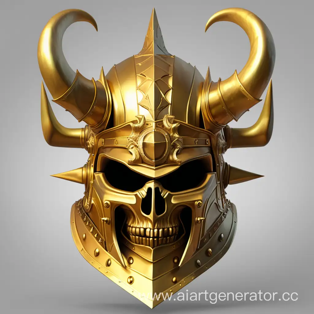 Золотой демонический шлем повелителя