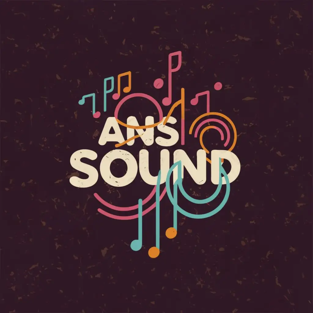 logo, Music , with the text "Ans sound", typography