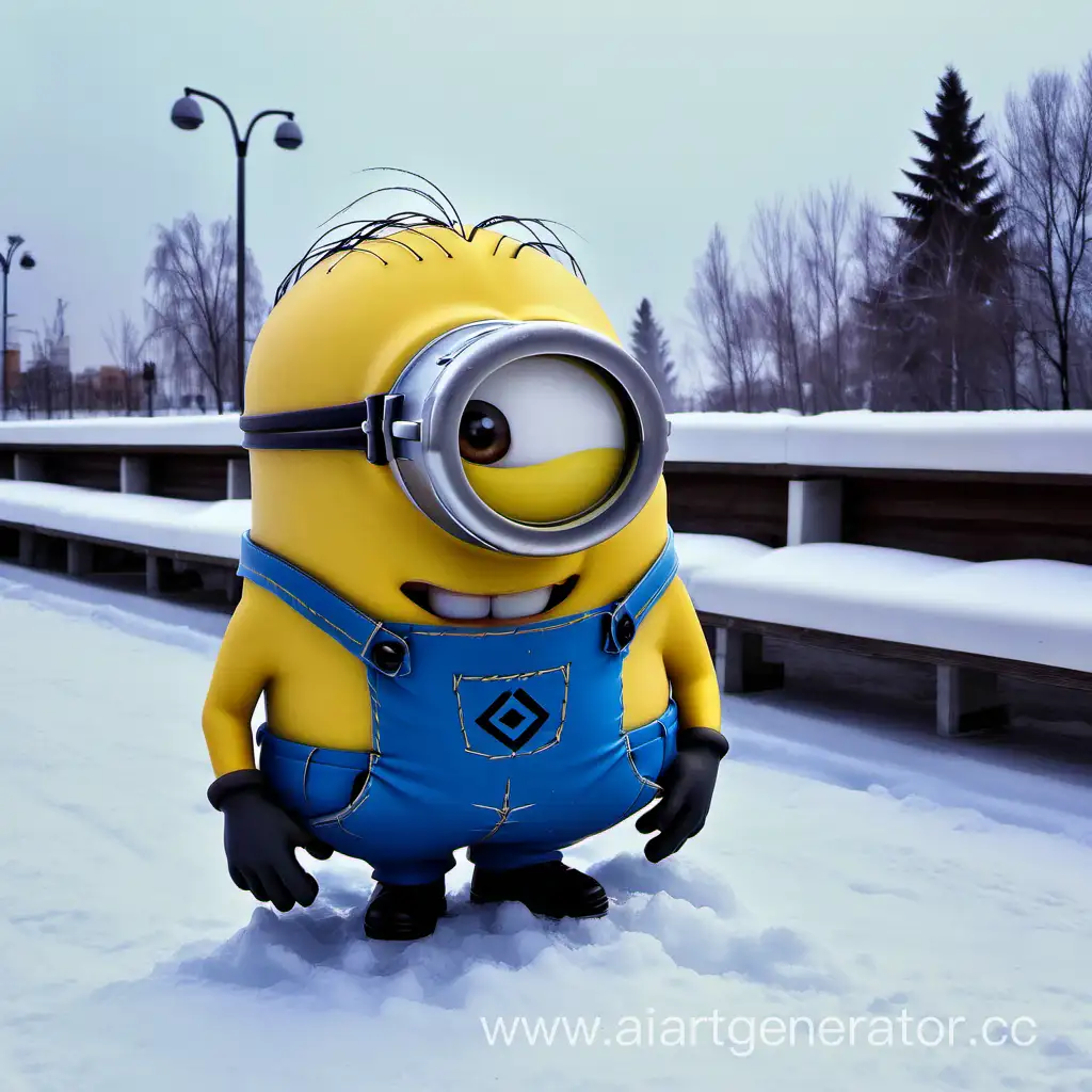 Adventurous-Minion-Explores-Winter-Wonderland-in-Russia