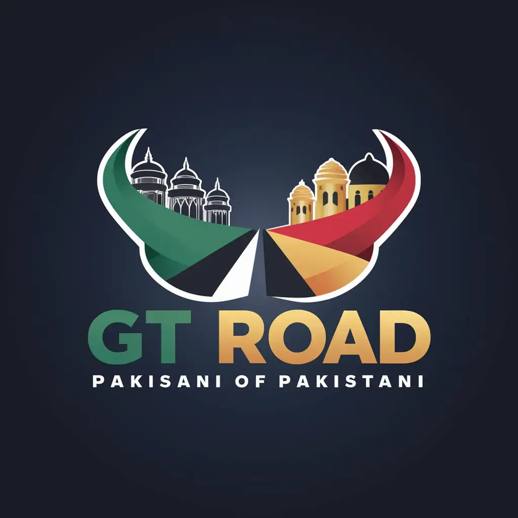 logo  GT ROAD  Pakistani culture, vibrant color schemes