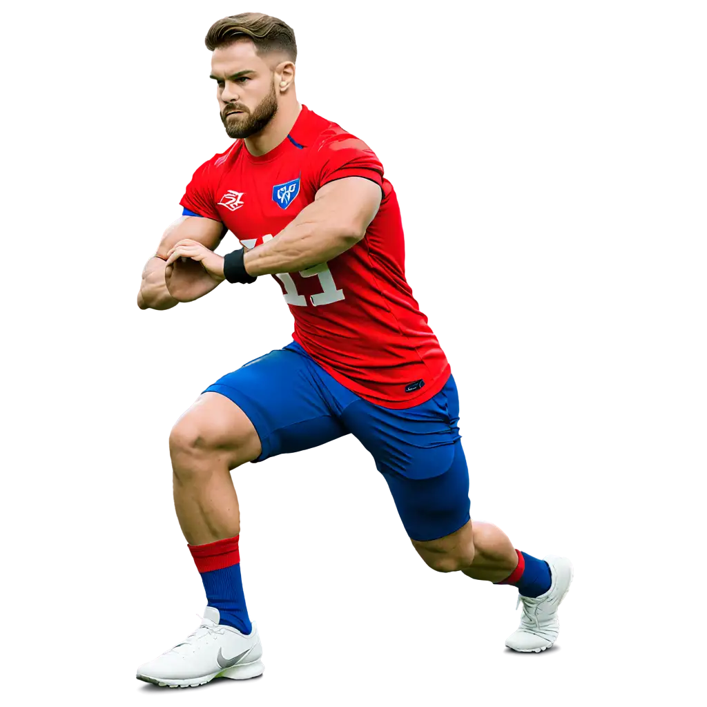 Professional PNG Image Football Player Performing Single Leg Squat ...