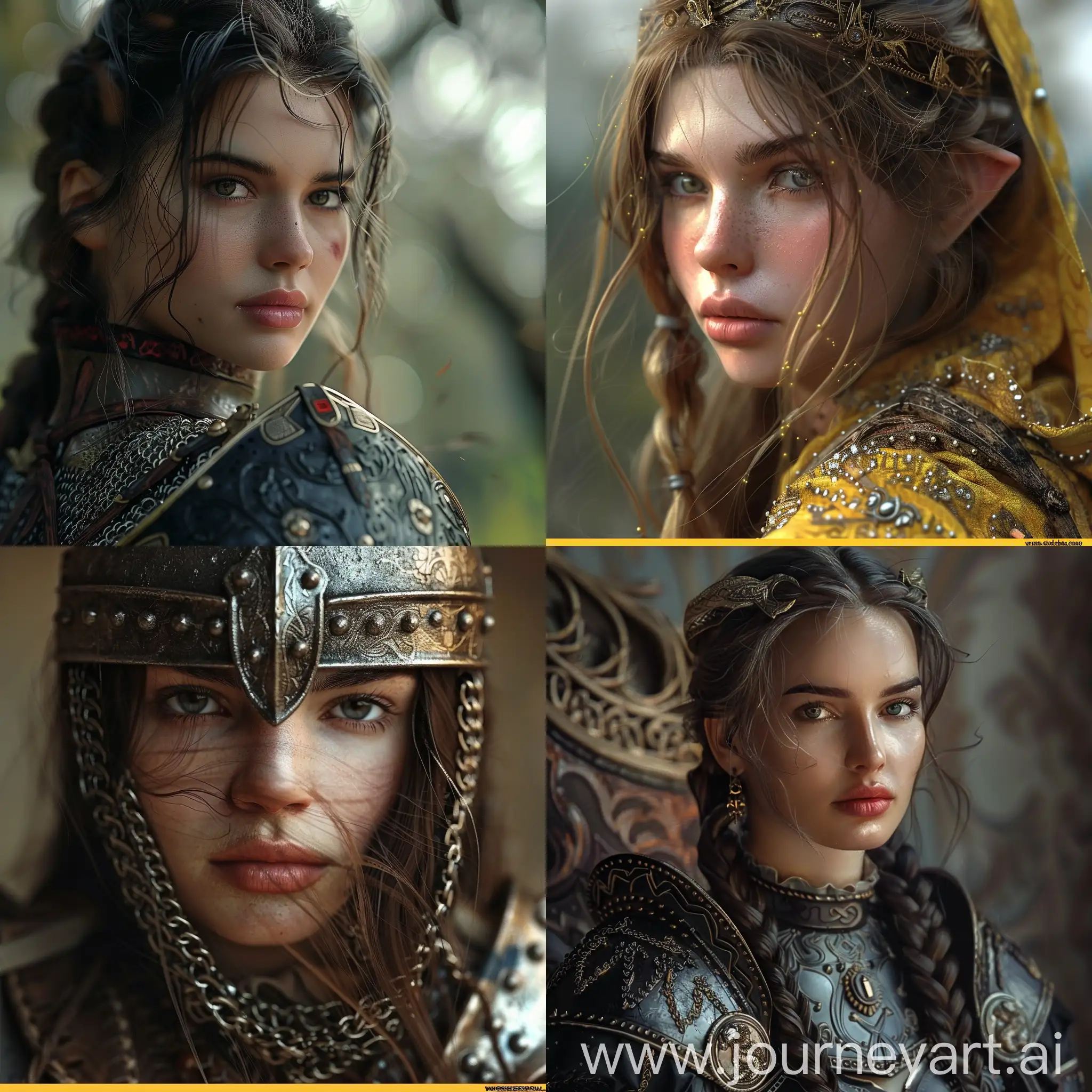 beauty girl , Medieval , Börü Warrior  , ultra realistic
