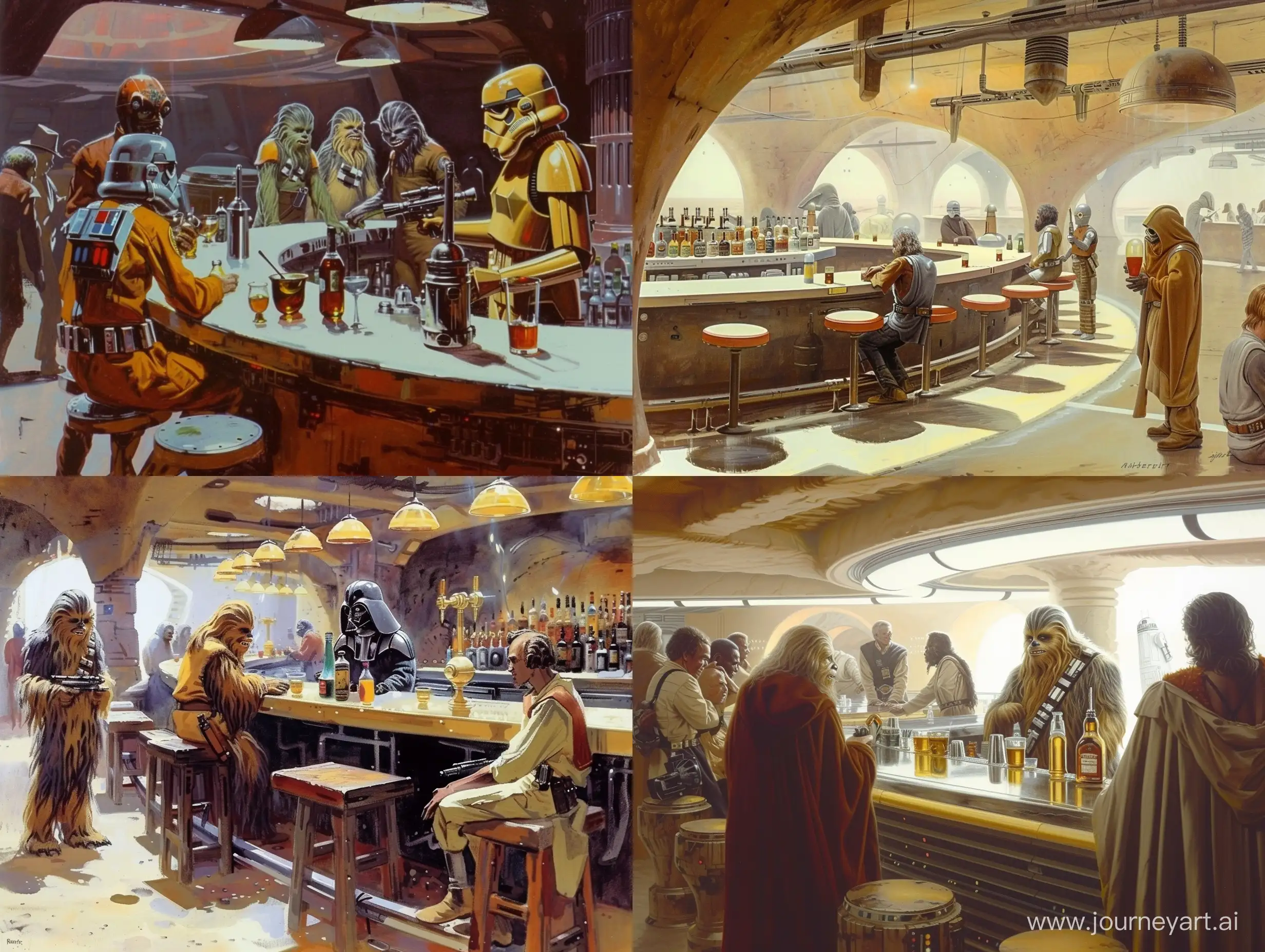 Vintage-SciFi-Art-Mos-Eisley-Cantina-Bar-Scene-by-Ralph-McQuarrie