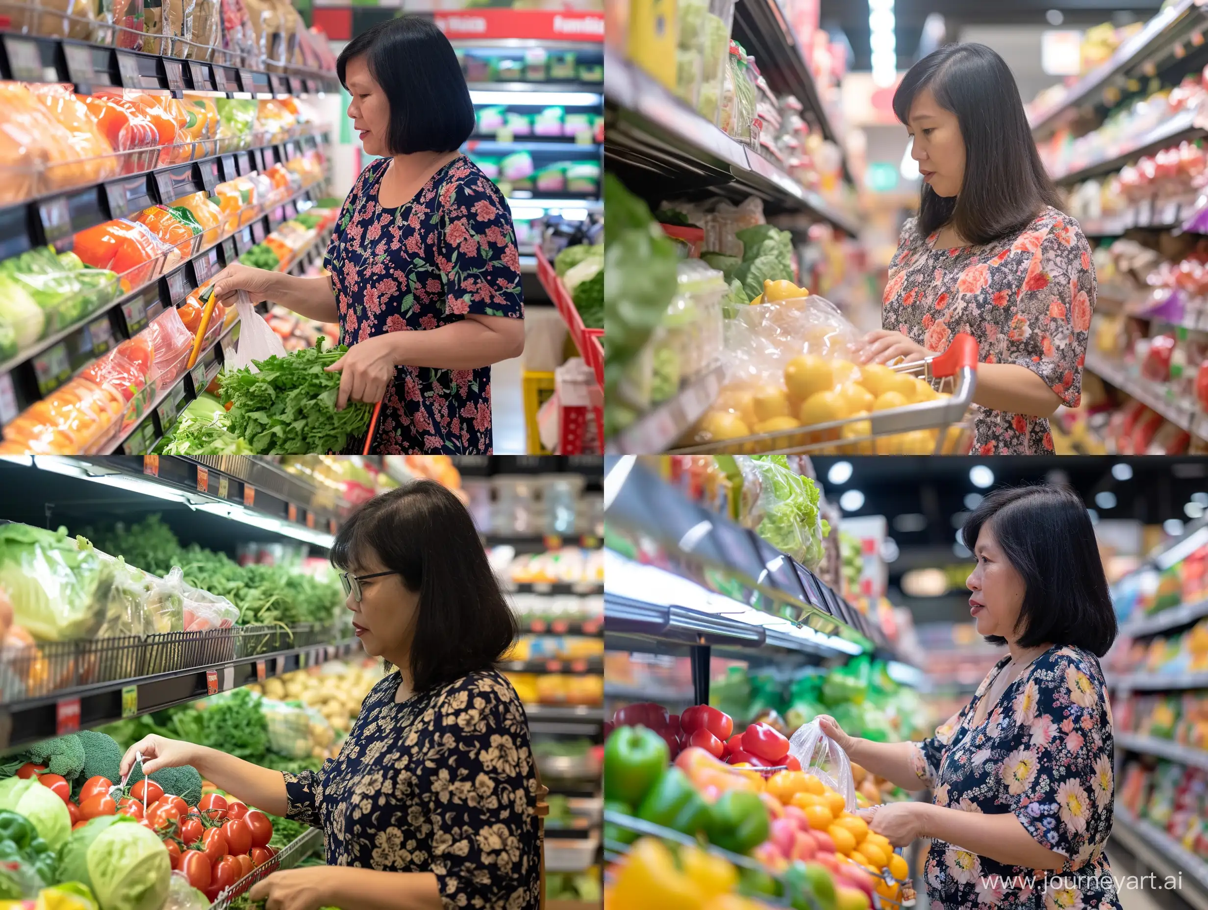 photo of a singaporean housewife shopping for groceries posted on facebook in 2022