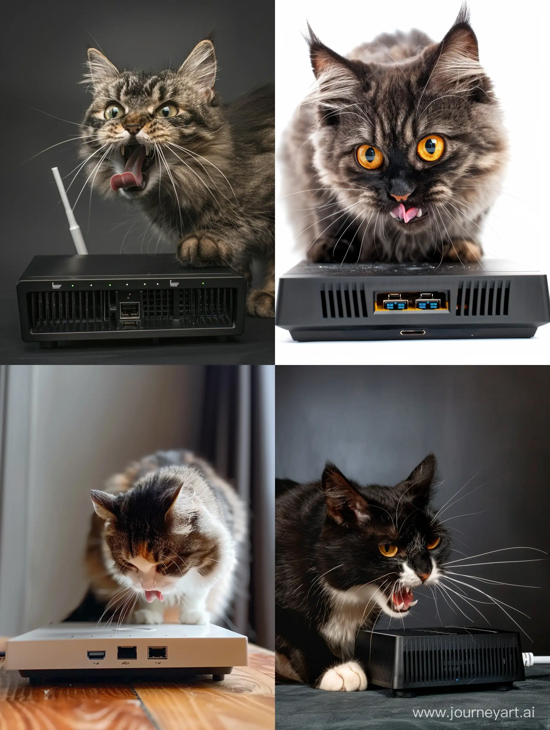 Chubby-Cat-Playfully-Interacts-with-5G-Router