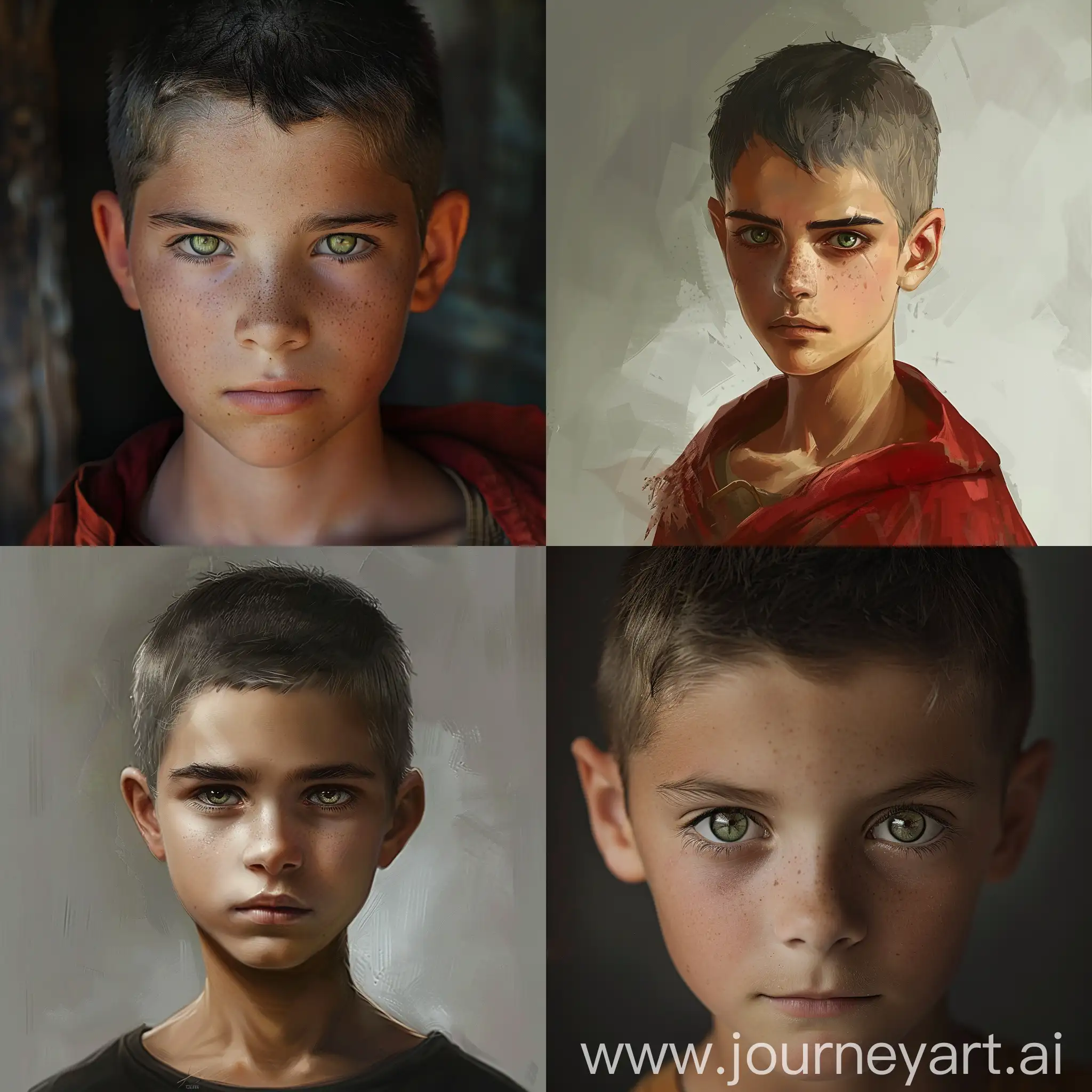 Handsome-13YearOld-Boy-with-Dark-Green-Eyes-in-Medieval-Fantasy-Setting